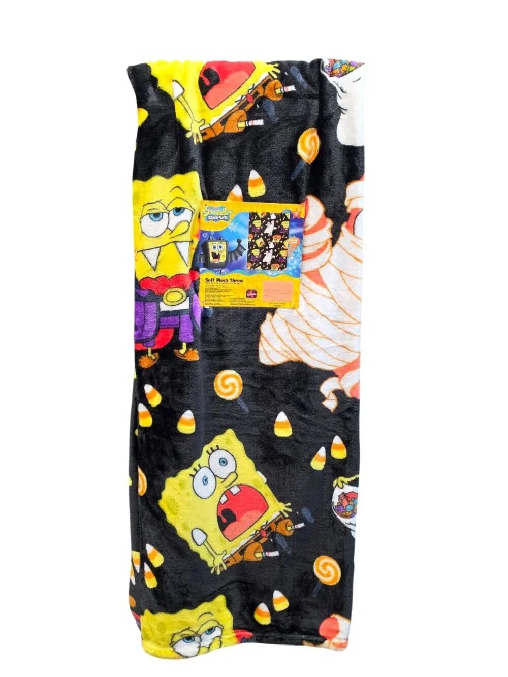 Sponge Bob Halloween Mummy Plush Throw Blanket